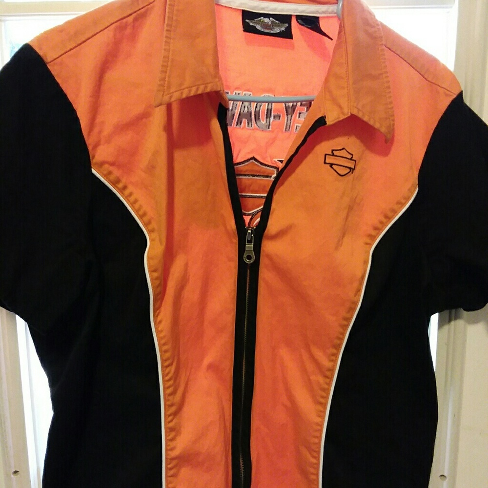 Harley Davidson ladies zipper up shirt